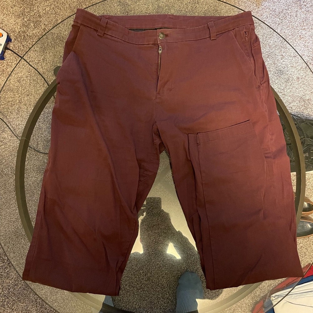 Maroon Lululemon commission pants 36x34